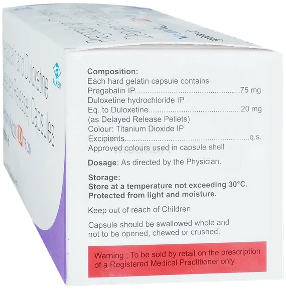 neurokem d 75/20mg capsule 10's